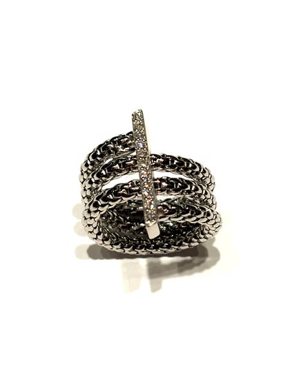 Anello Fope Donna in Oro bianco Diamante 0.19 Ct AN61 BBR - AN61 BBR